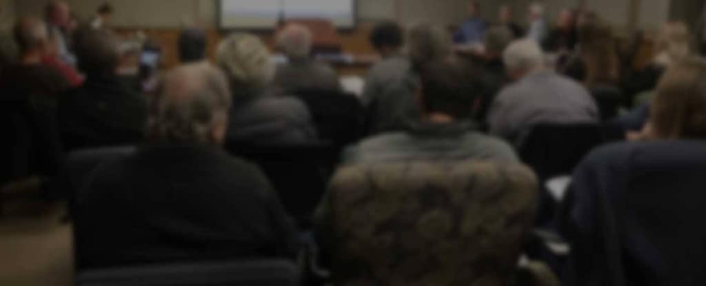 Residents attending a TJPDC public meeting