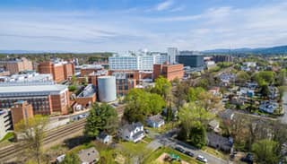 Aerial image of Charlottesville
